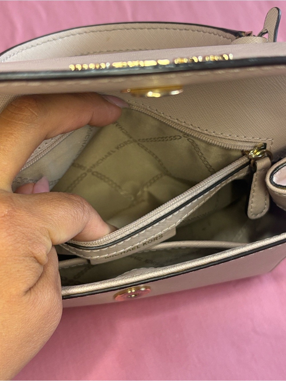 Michael Kors Pink Ava Mini Top-Handle Crossbody - Picture 4 of 16